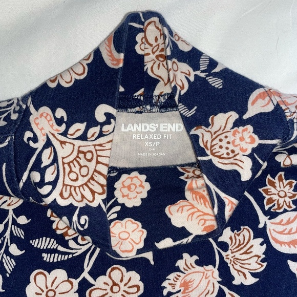 Lands' End Long Sleeve Cotton Mock Turtleneck — Size S (6–8) - Picture 3 of 4